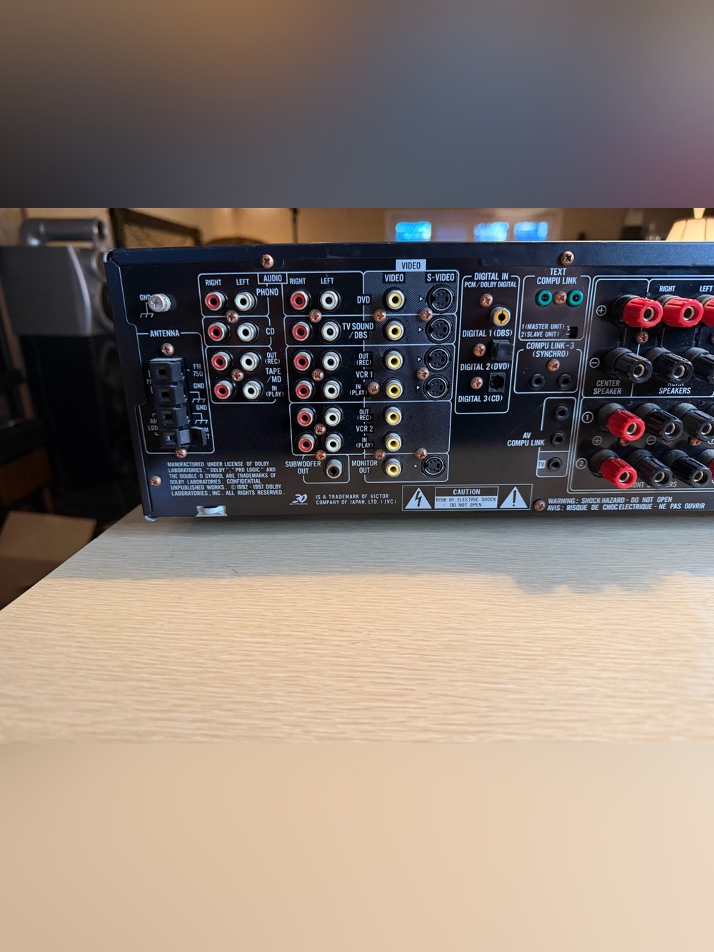 JVC RX-884V Audio/Video Control Receiver Tested Works Great Nice Sound Cleaned🔥 - Picture 6 of 7